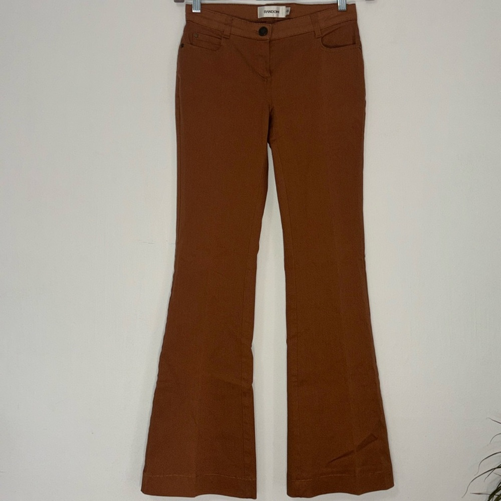 RANDOM rust bell bottoms UK 6 high quality denim pants US size 2 brown jeans